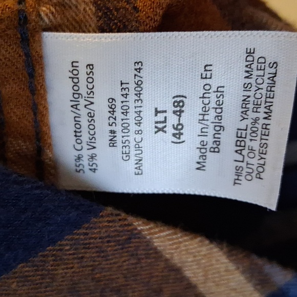 2 George Men's Flannel Plaid Shirts - Picture 7 of 8